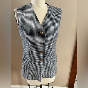 Classic Black and White Gingham Women's Top